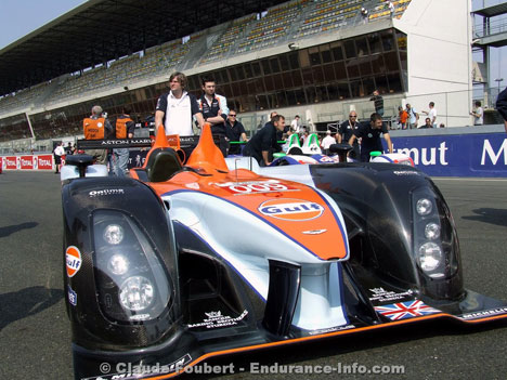 Det var ikke meget man så til AMR-1 racerne på Le Mans testdagen